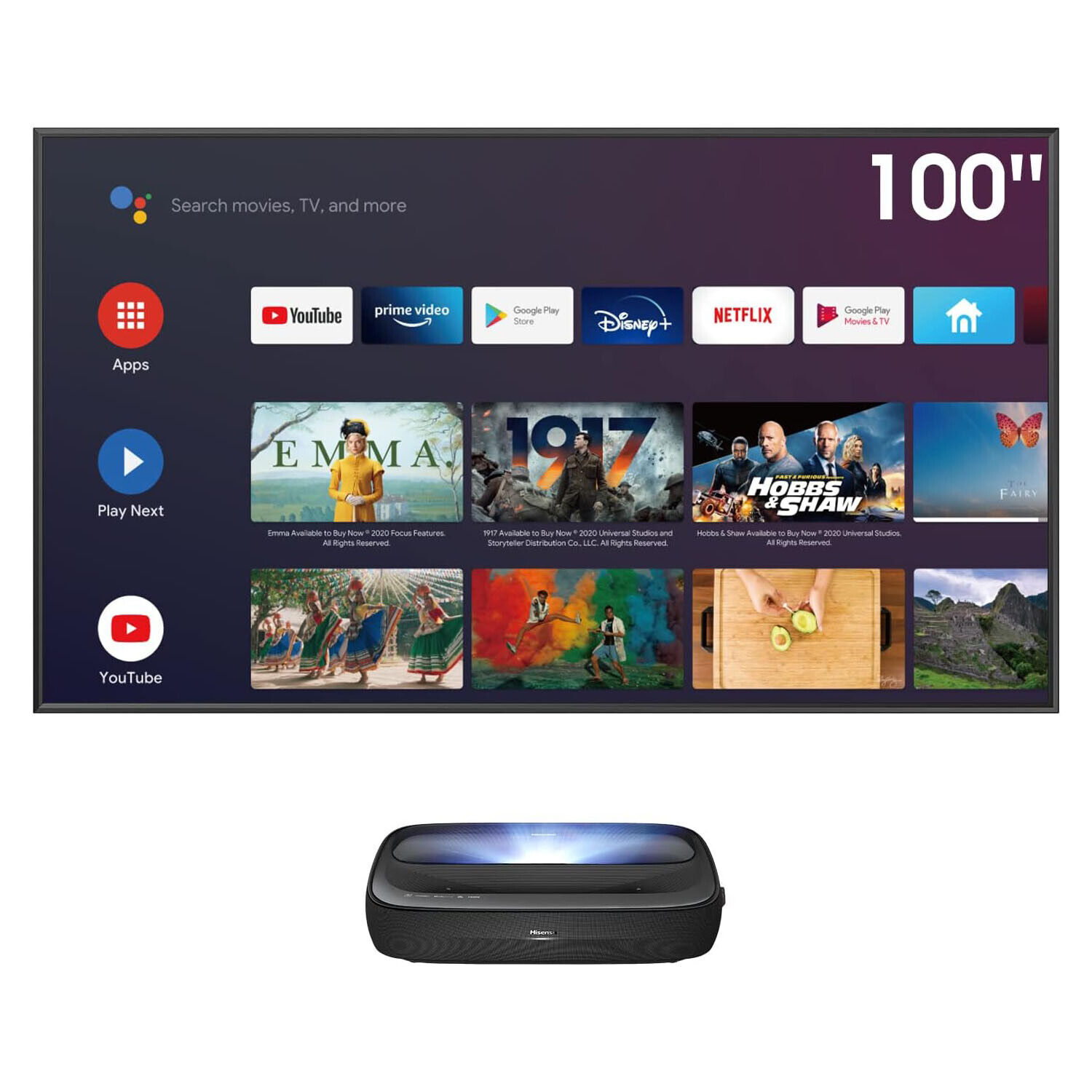 100 Hisense L8G TriChroma 4K UST Laser TV Projector w/ 100 ALR Screen $1399 free s/h