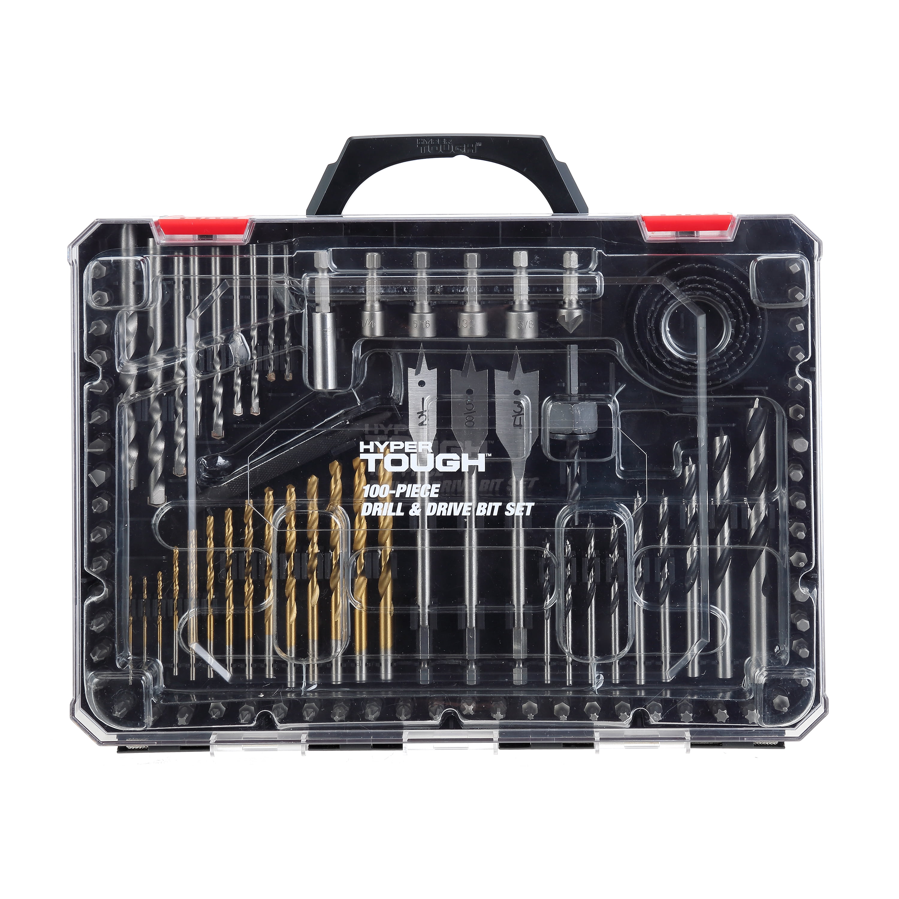 100-Piece Hyper Tough Drill Driver Bits Set $12.90 Free S H w/ Walmart or $35