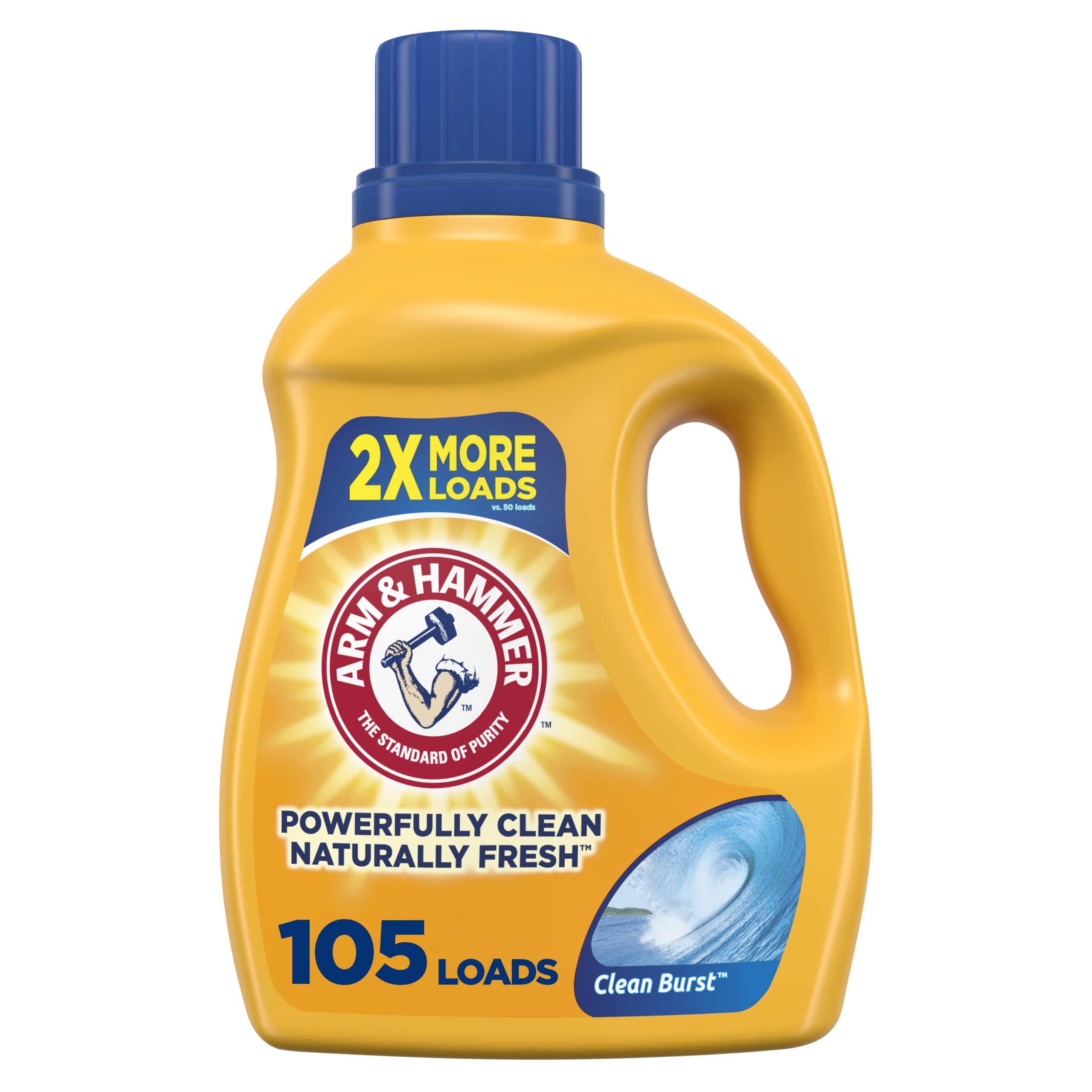 105-Oz Arm Hammer Clean Burst Liquid Laundry Detergent 105 Loads $6.70 w/ S S Free Shipping w/ Prime or on $35