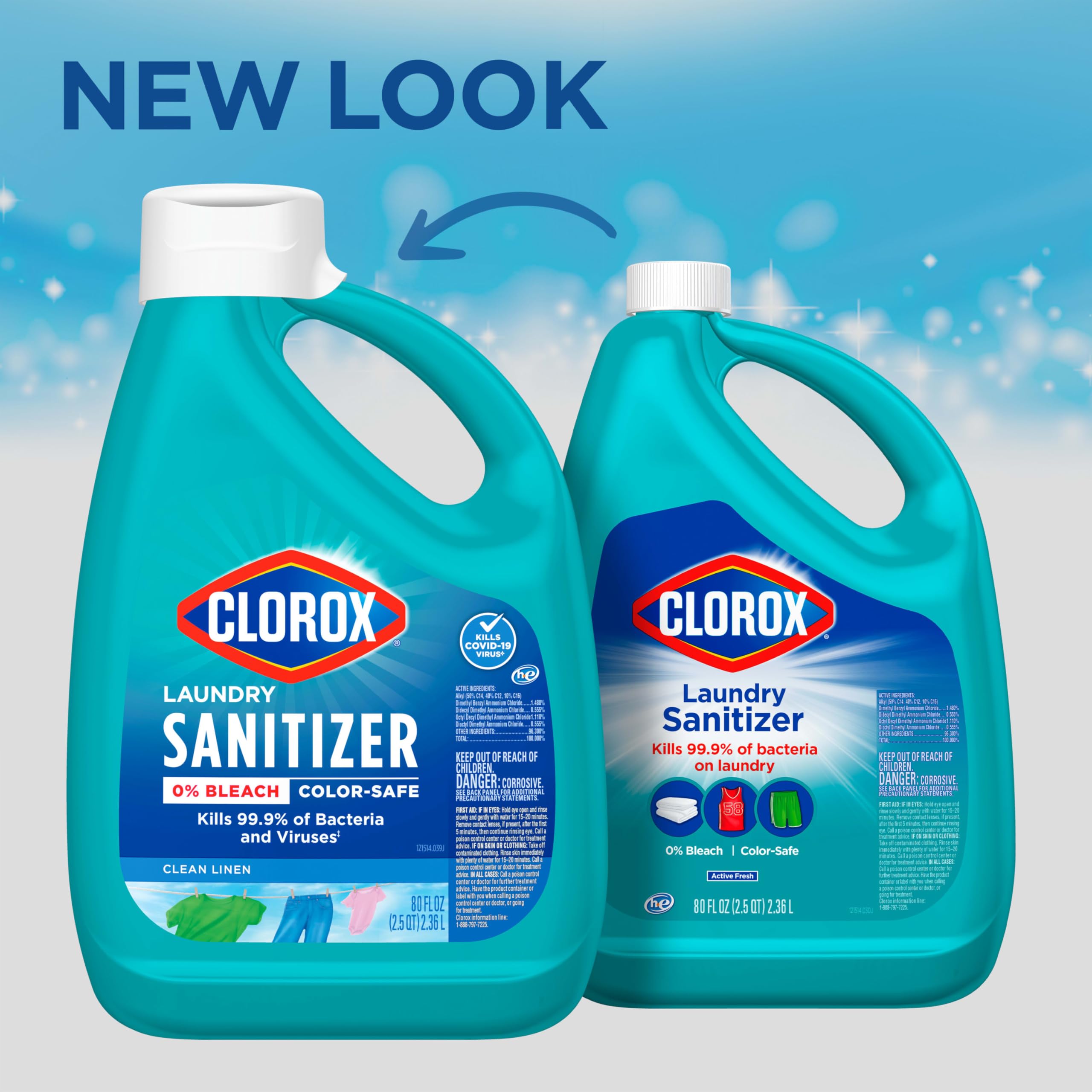 $10.79 w/ S S Clorox Laundry Sanitizer, Kills 99.9 of Odor-Causing Bacteria on Laundry, 80 Fl Oz, Pack of 2