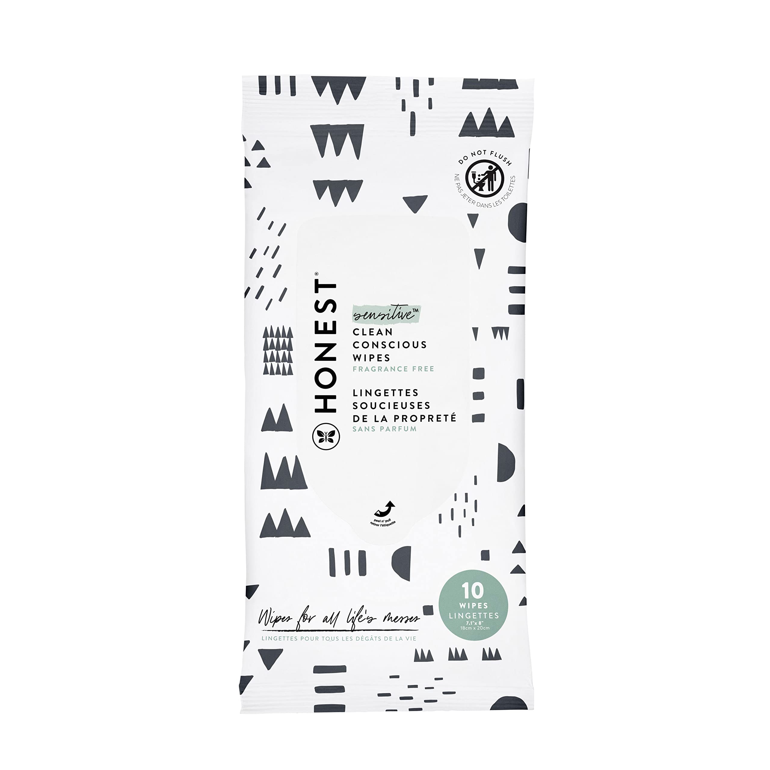 10-Count The Honest Company Clean Conscious Baby Wipes Pattern Play $0.94 w/ S S Free Shipping w/ Prime or on $35
