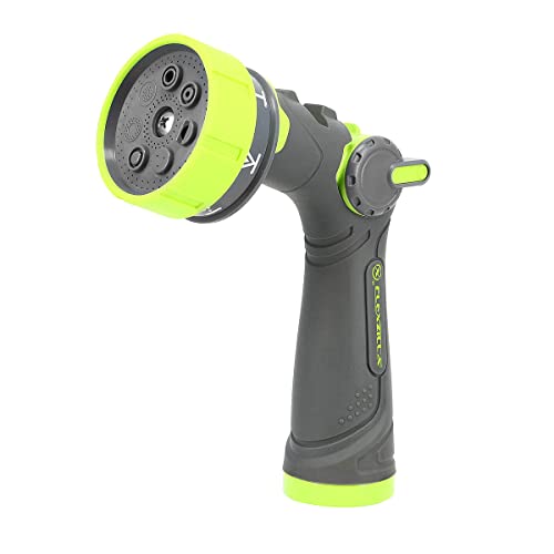 $11.85 Flexzilla Garden Hose Nozzle - Heavy Duty 7-Pattern Adjustable Flow, NFZG52-E, ZillaGreen