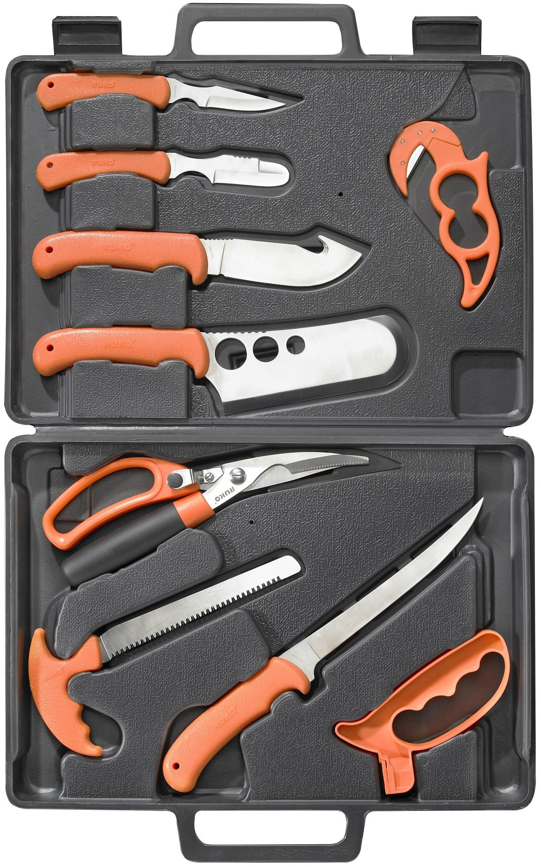 11 Piece RUK0131 Fish and Game Processing Set with Orange Handles/Hard Nylon Case Cutting Board $26.36 Free Shipping w/ 