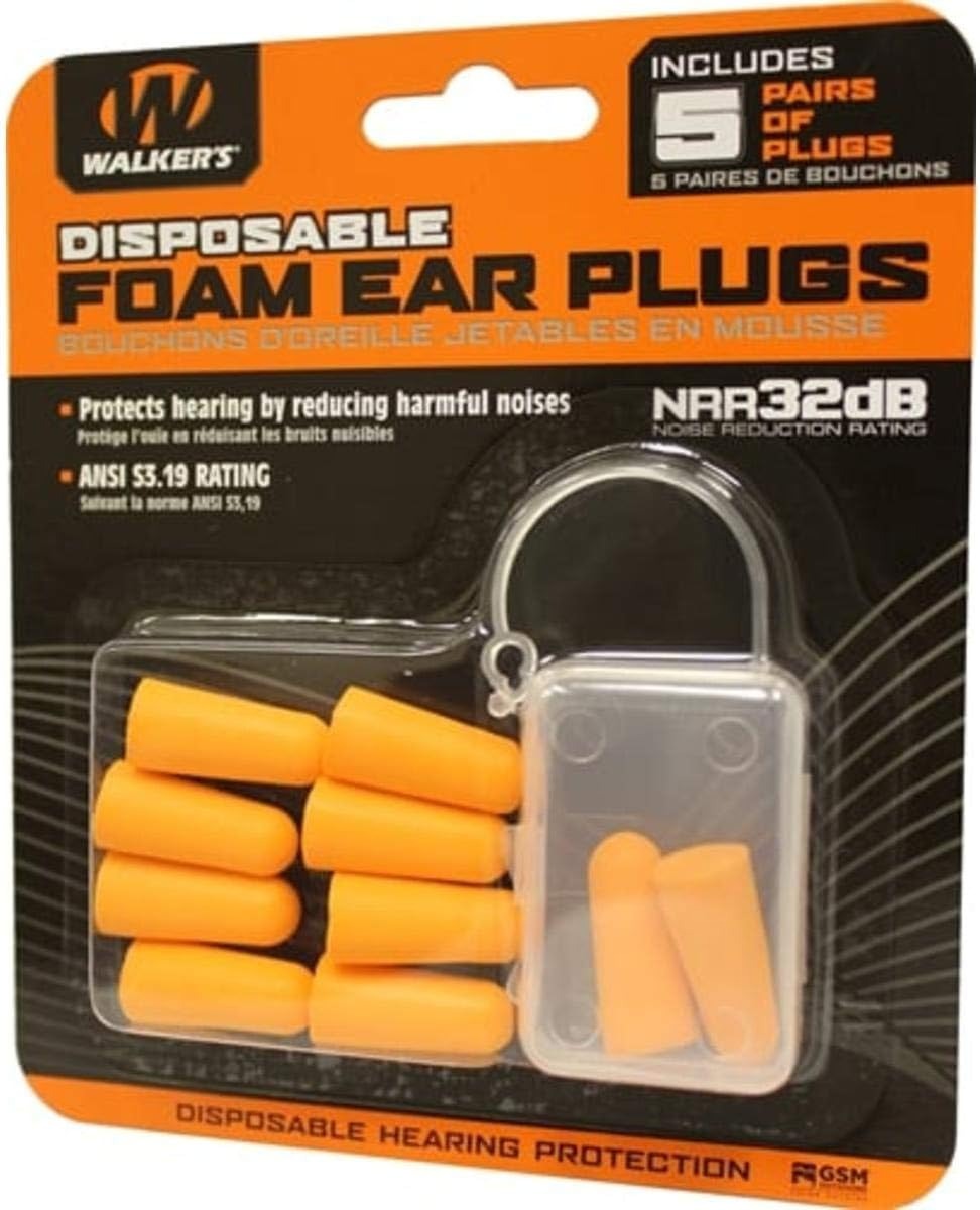 $1.26 Walkers Foam Blister Ear Plug 10-Pack Orange