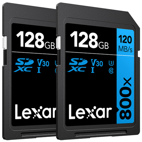 128GB Lexar 800x UHS-I SDHC Memory Cards 2-Pack $12, 3-Pack $17, 4-Pack $21 free s/h