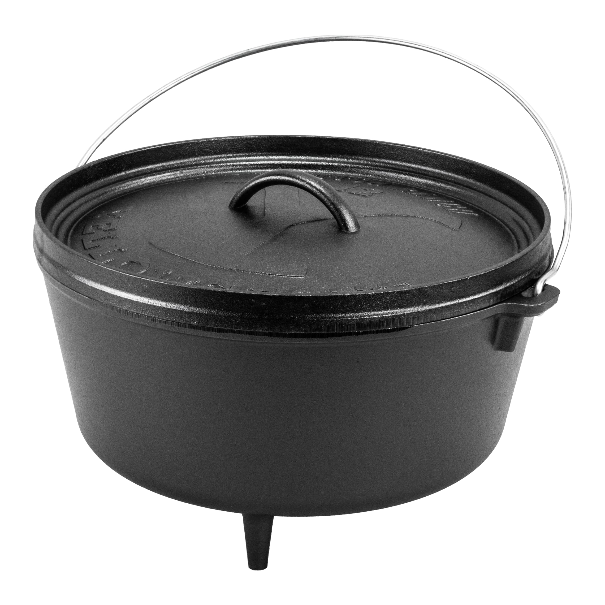 12 8-Quart Lodge Yellowstone Seasoned Cast Iron Power Y Deep Camp Dutch Oven $49.25 Free Shipping