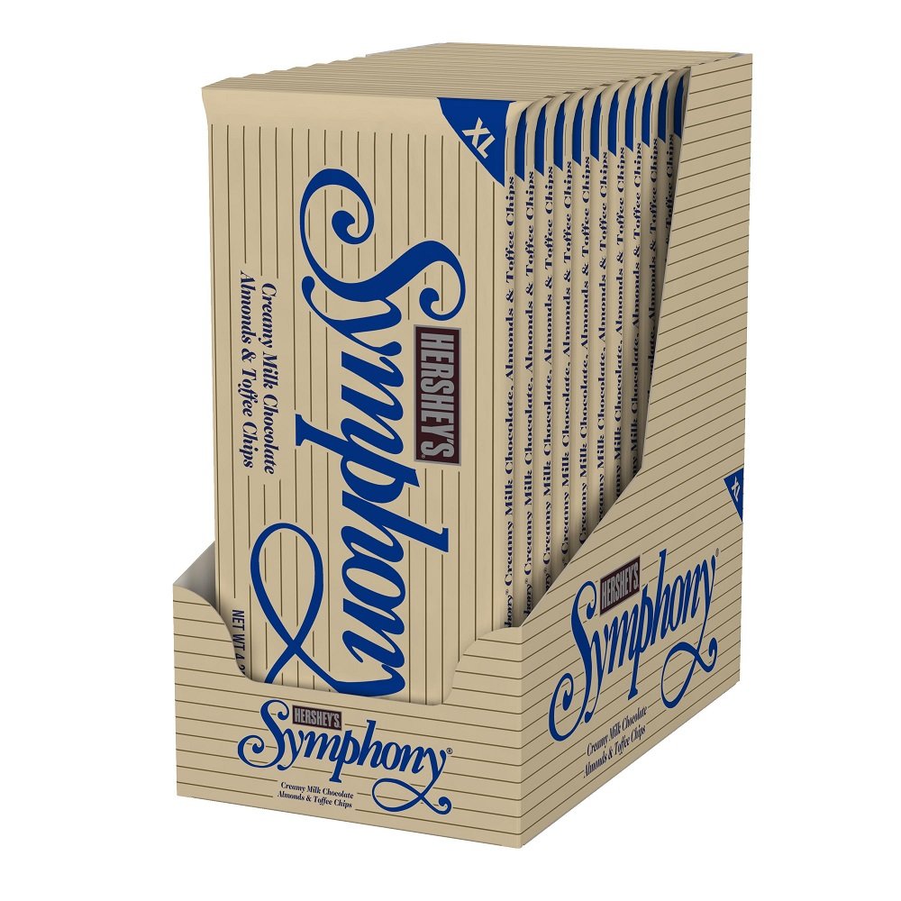 12-Count 4.25-Oz Hersheys SYMPHONY Chocolate Almond Toffee XL Candy Bars $15.72 Free Shipping w/ Prime or on orders over