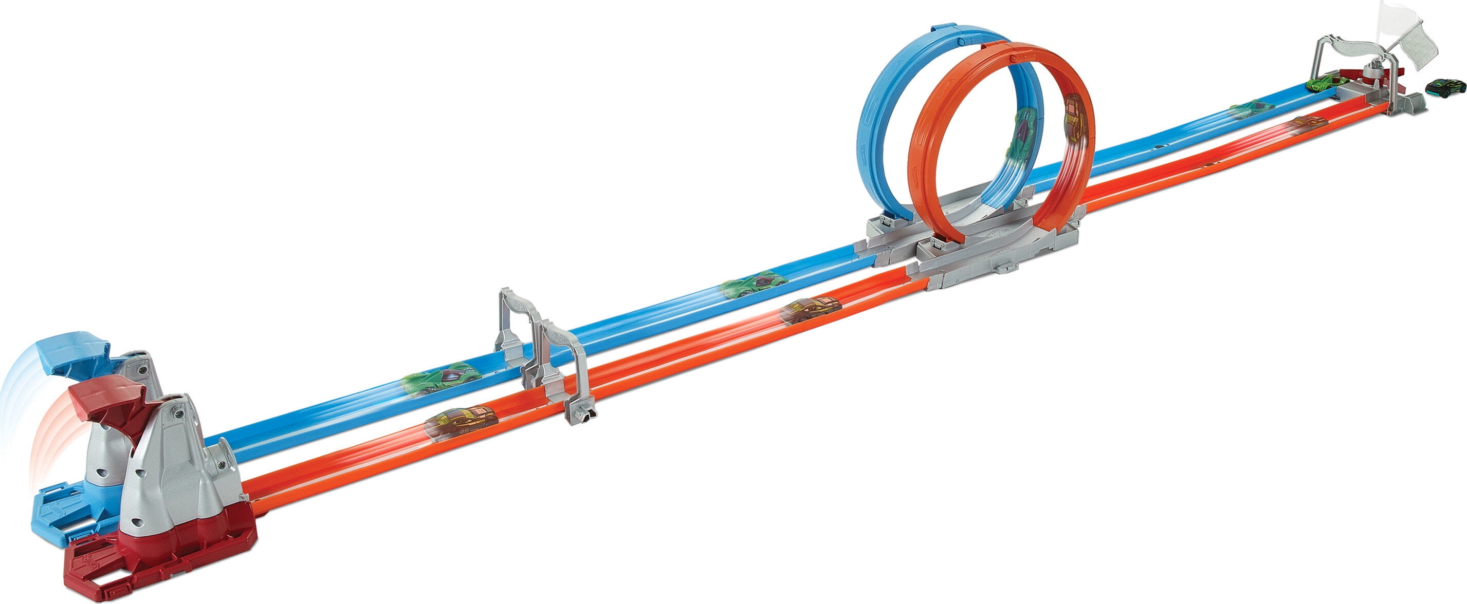 12 Hot Wheels Double Loop Dash Race Track Set w/ 2 Toy Cars $18 Free Shipping w/ Walmart or on $35