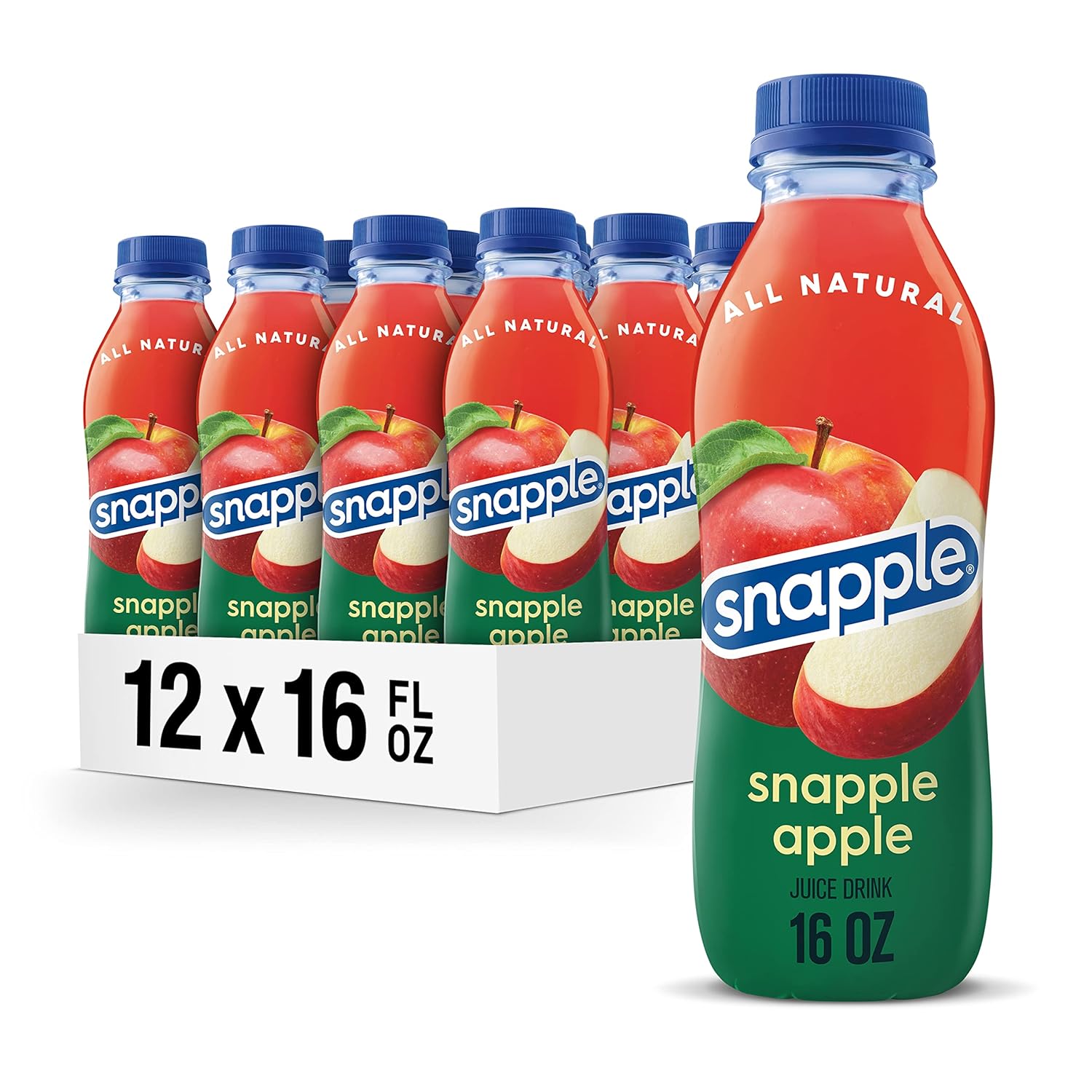 12-Pack 16-Oz Snapple Apple Juice Drink $9.48 w/ S S Free Shipping w/ Prime or on orders over $35