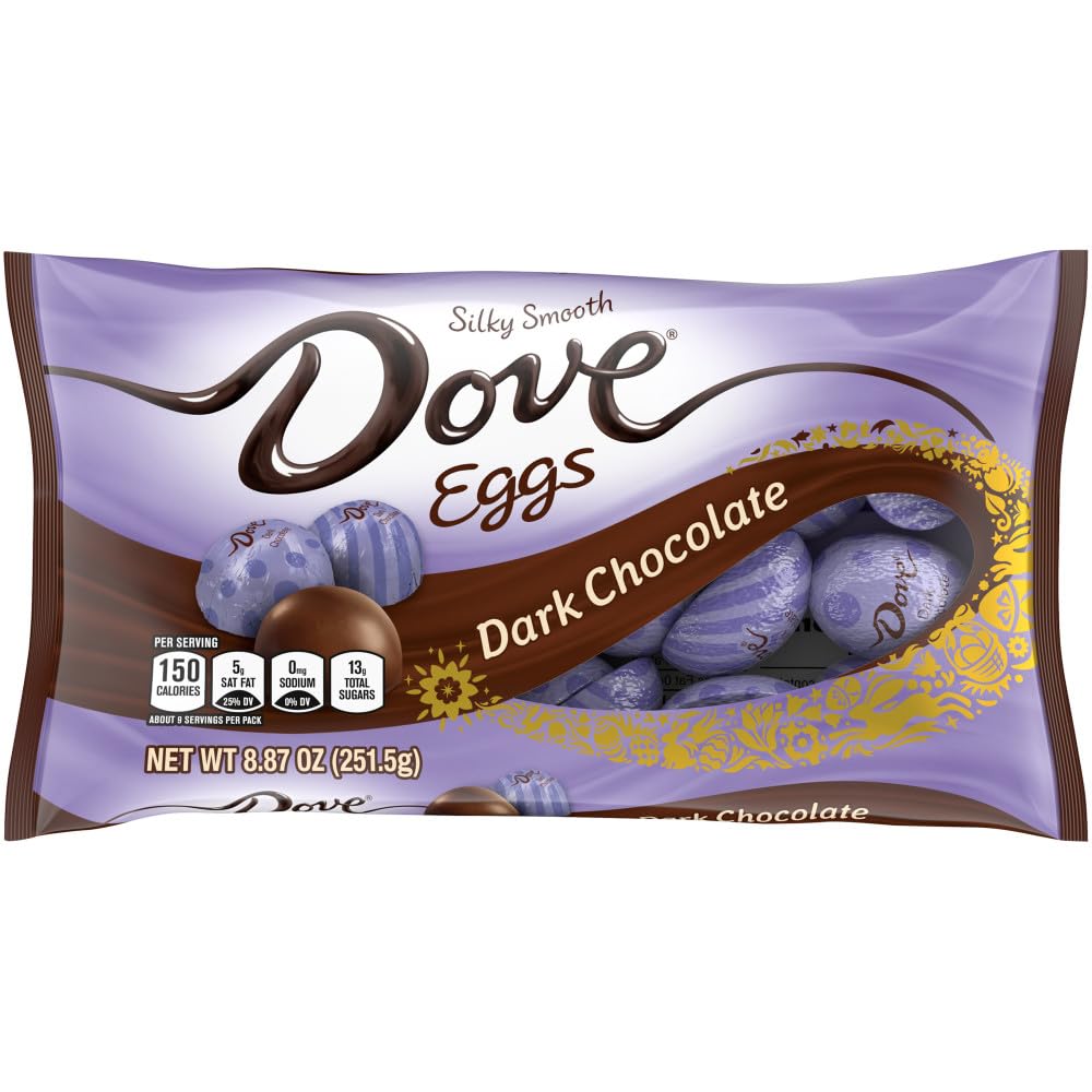 12-Pack 8.9-Oz Dove Dark Chocolate Candy Easter Eggs $16.30 Free Shipping w/ Prime or $35
