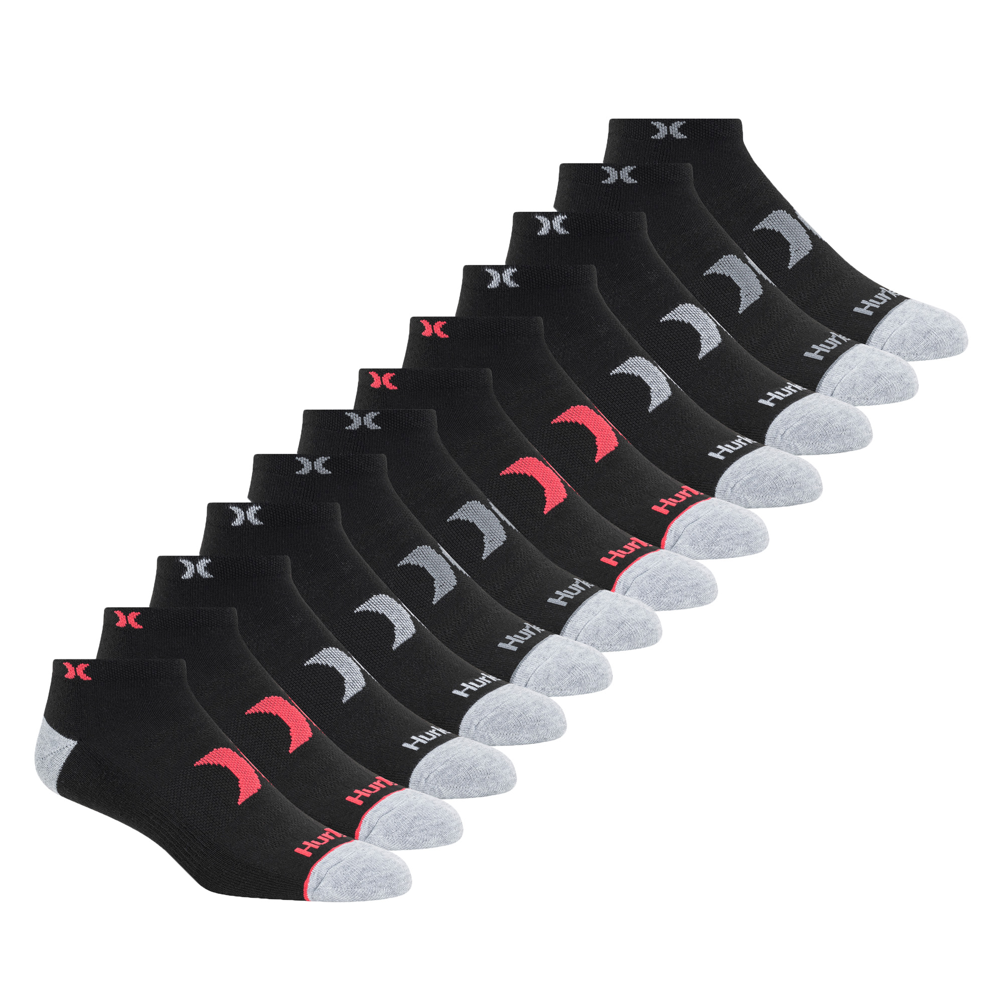 12-Pairs Hurley Mens Womens Socks Low Cut Socks various colors $12, Quarter Crew Socks $12 More Free Shipping w/ Amazon 