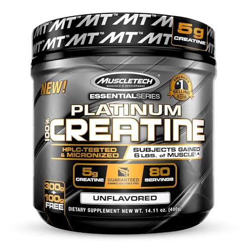 $13.22 w/ S S Creatine Monohydrate Powder MuscleTech Platinum Pure Micronized Muscle Recovery Builder 80 Servings
