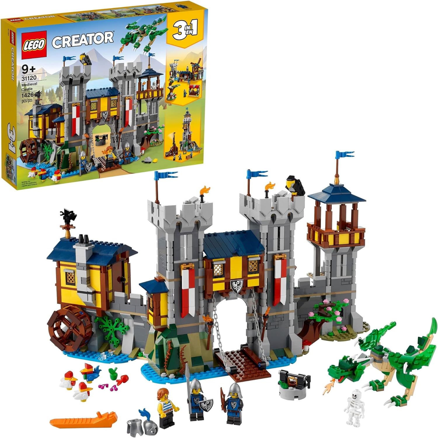 1426-Piece LEGO Creator 3-in-1 Medieval Castle Building Set $80 Free Shipping