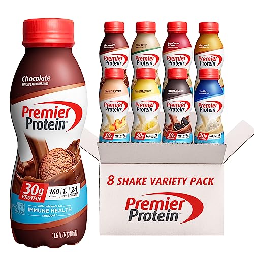 $15.06 w/ S S Premier Liquid Protein Shake Can, Variety Pack, 11.5 Fl Oz 8 Pack