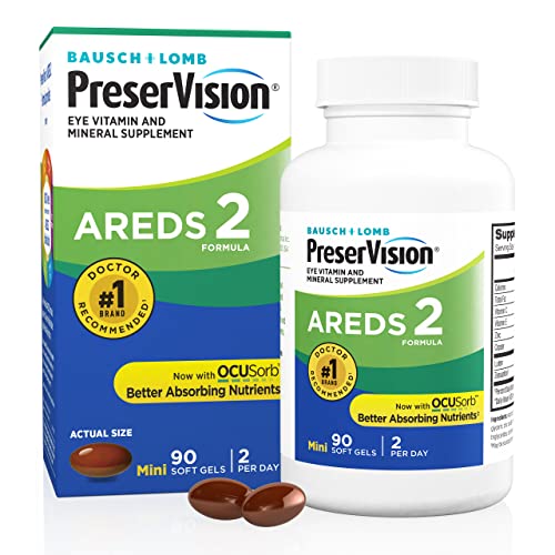 $15.29 /w S S PreserVision AREDS 2 Eye Vitamin Mineral Supplement, 90 Softgels Amazon