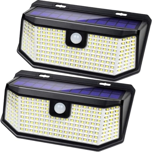 $15.95 Aootek Solar lights outdoor 182 Leds 2500Lm Solar motion sensor lights 2pack