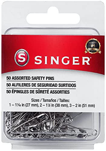 $1.61 SINGER Safety Pins, 50 Count, Size 1-3 Pkg
