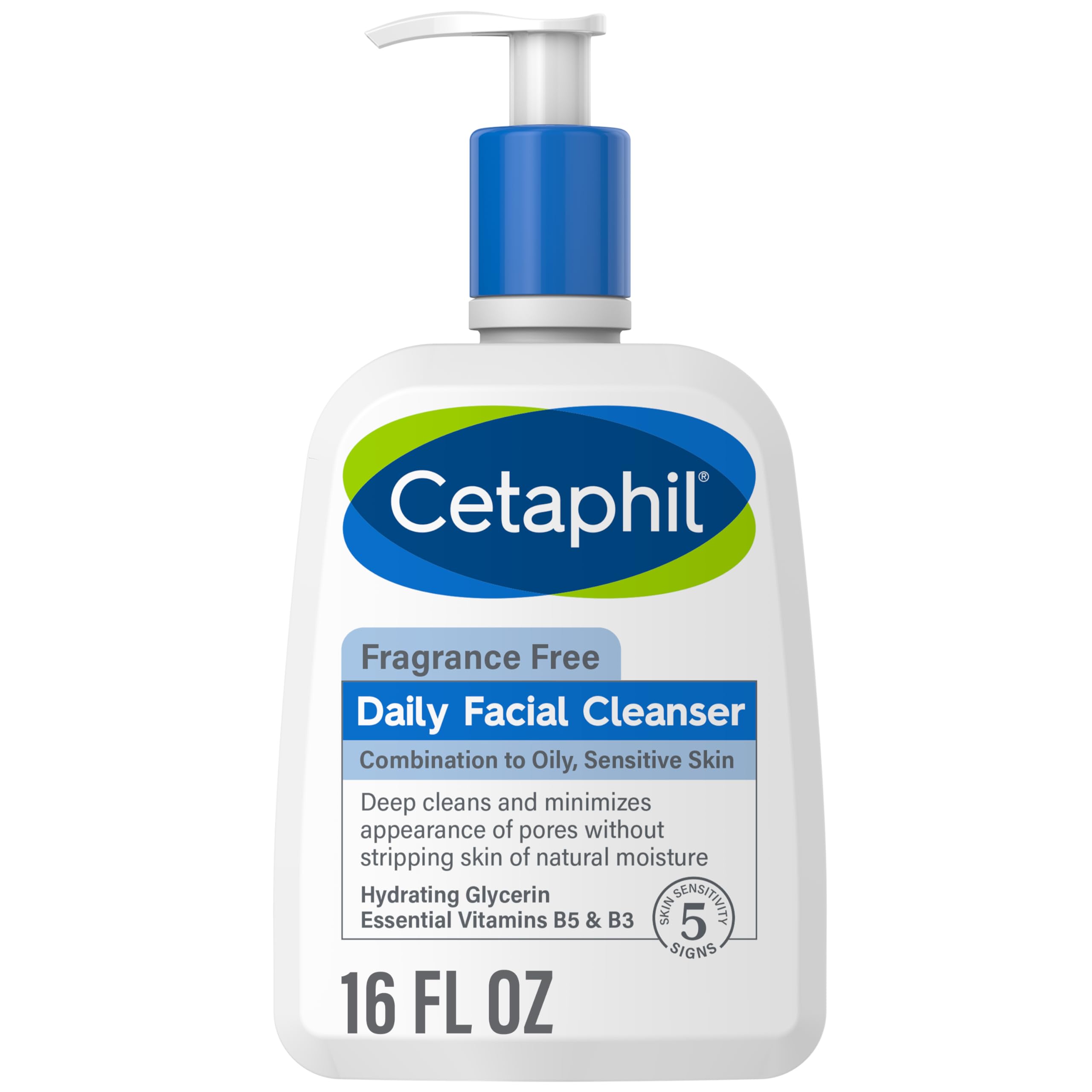 16-Oz Cetaphil Daily Facial Cleanser Combination to Oily, Sensitive Skin $8.99 w/ S S Free Shipping w/ Prime or on $35