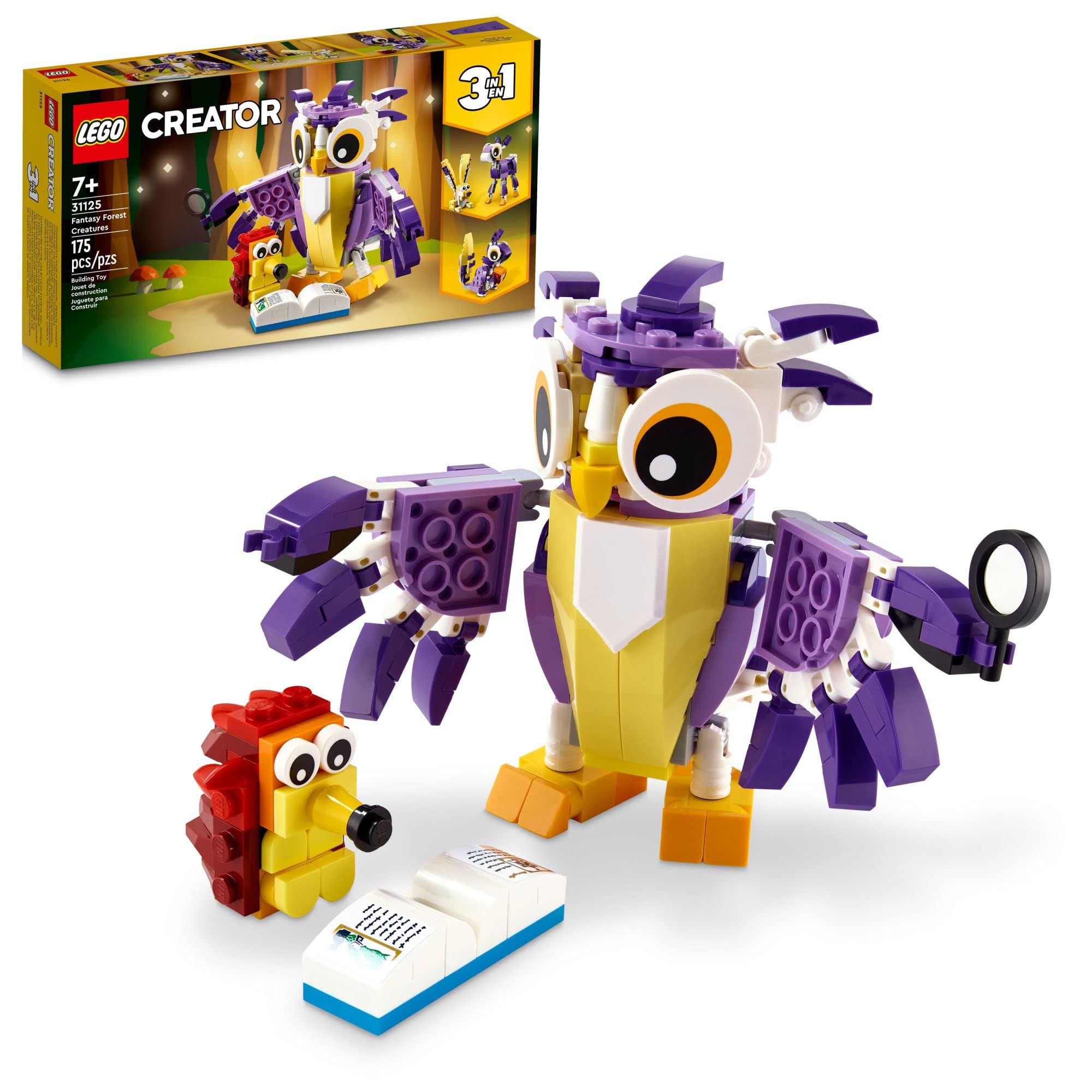 175-Piece LEGO Creator 3 in 1 Fantasy Forest Creatures Woodland Animal Set Rabbit to Owl to Squirrel Figures $10.49 Free