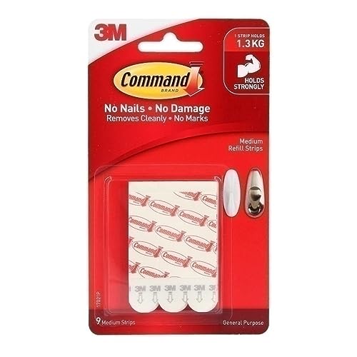 $1.79 Command Medium Refill Adhesive Strips, 9 White Command Strips