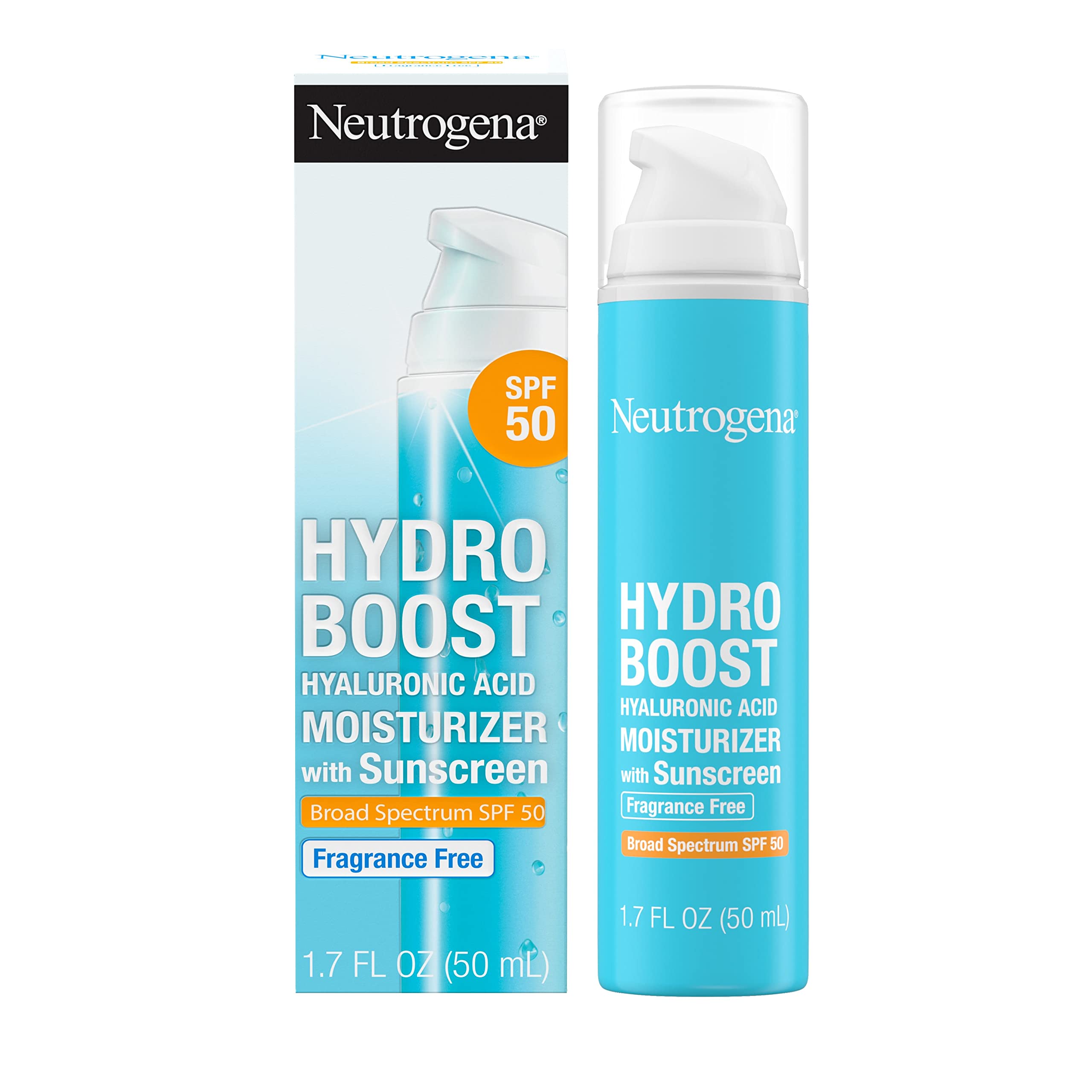 1.7-Oz Neutrogena Hydro Boost SPF 50 Hyaluronic Acid Facial Moisturizer $10.85 w/ S S Free Shipping w/ Prime or $35