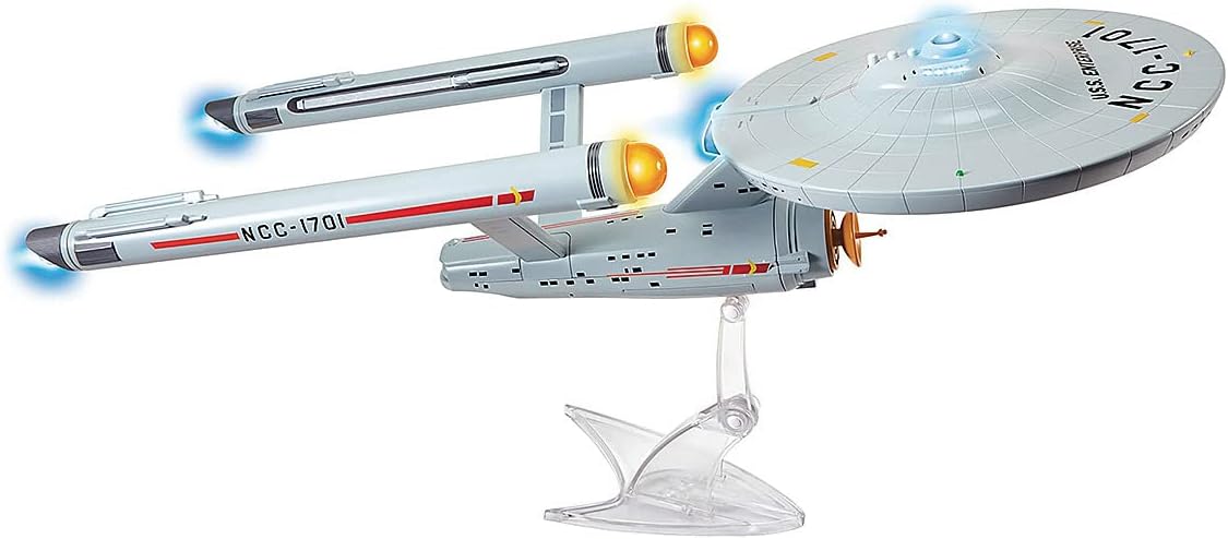 18 PlayMates Star Trek Original Series USS Enterprise Ship w/ Lights Sounds $19.65