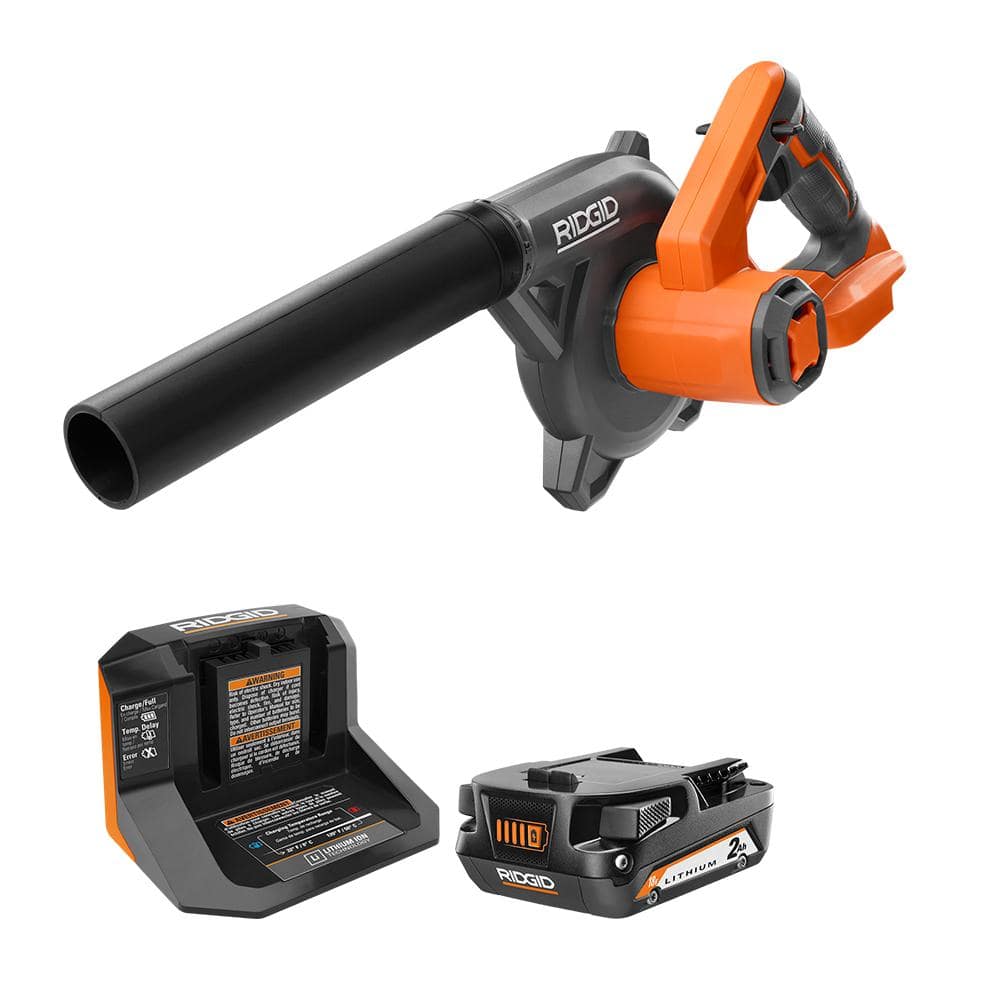 18V RIDGID Cordless Compact Jobsite Blower Kit w/ 2.0 Ah Battery Charger $69 Free Shipping