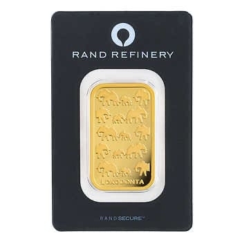 1 oz Gold Bar Rand Refinery New in Assay - $2099.99