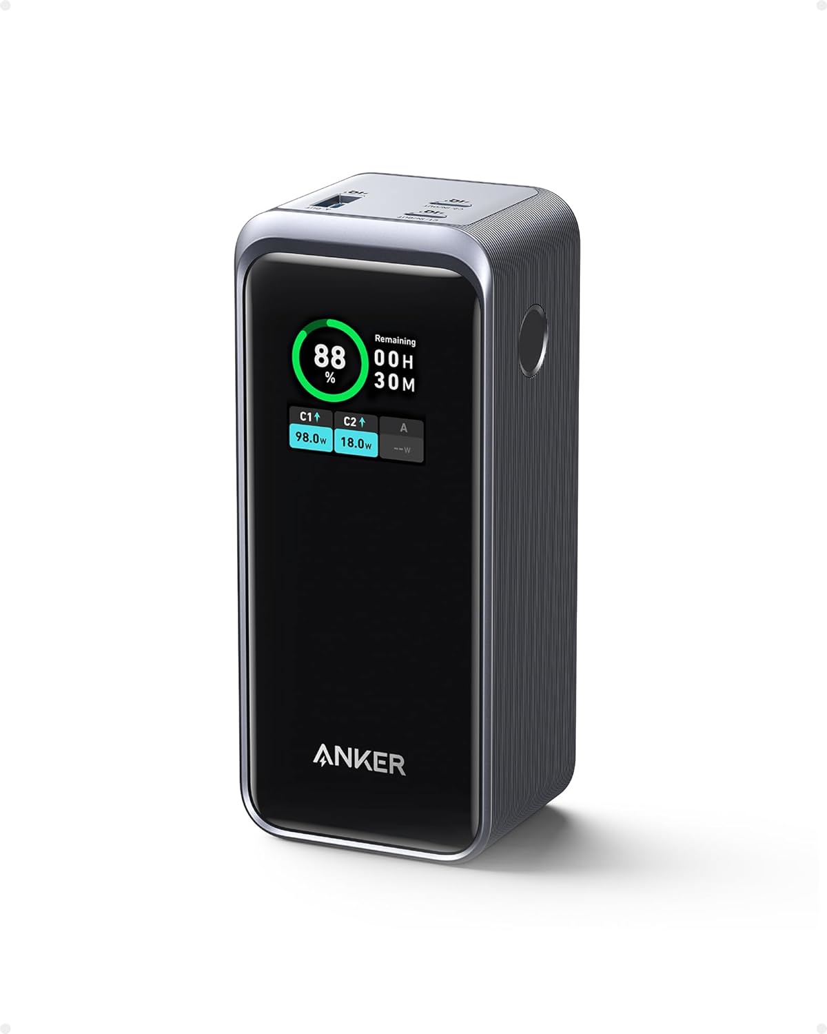 20,000mAh Anker Prime Power Bank w/ 200W Output Smart Display Black/Gold $90 Free Shipping