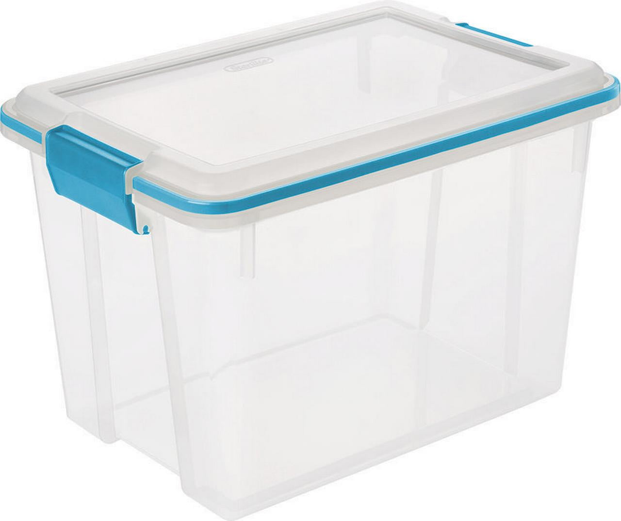 20-Quart Sterilite Clear Gasket Box with Blue Latches Gasket $6.97 Free S H w/ Walmart or $35