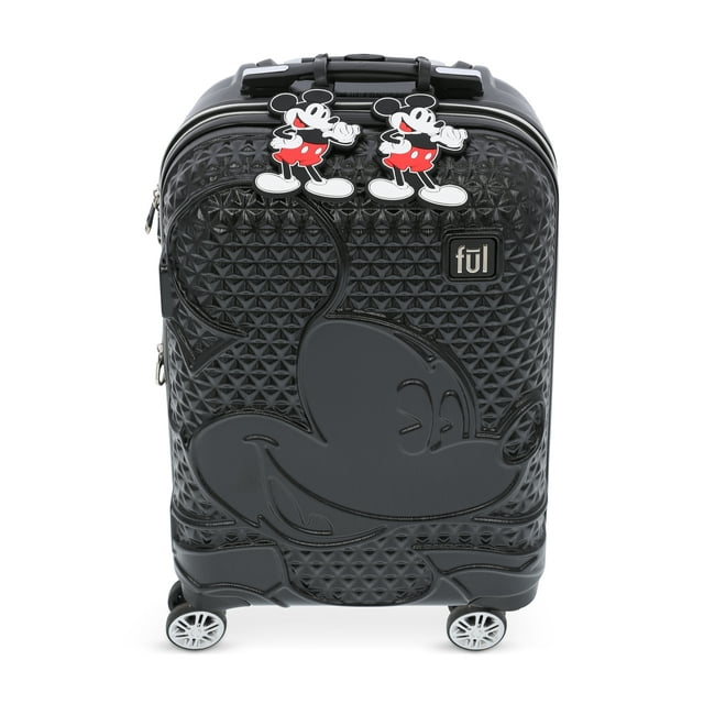 22 Ful Disney Textured Carry-On Spinner Suitcase 2 Luggage ID Tags Mickey Mouse, Black or Minnie Mouse, Rose Gold $55 Fr