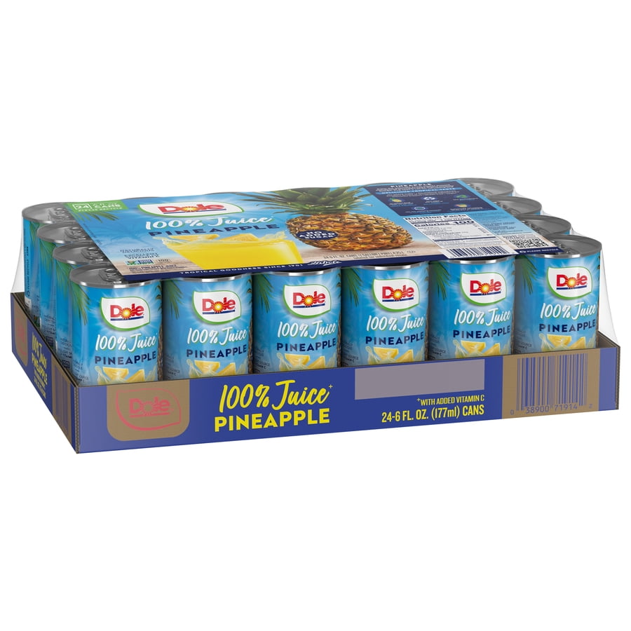 24-Count 6-Oz Dole All Natural 100 Pineapple Juice Cans $10.50