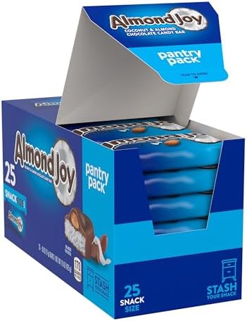 25-Count 0.6-Oz Almond Joy Coconut and Almond Chocolate Snack Size Candy Pack $5.10 Free Shipping w/ Prime or on orders 
