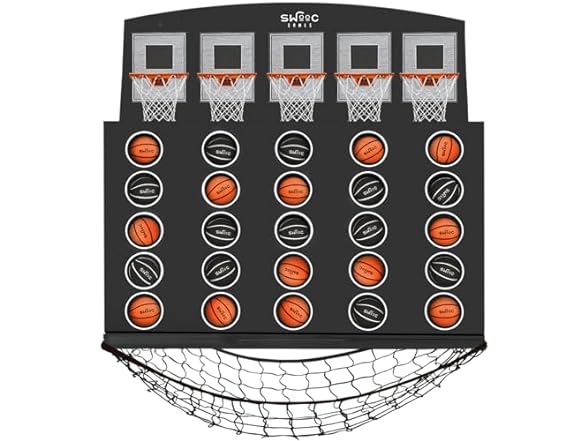 26 x 32 Swooc Games Indoor Wall Mount Giant Basketball Connect 4 in A Row Game w/ 5 Games $88 Free Shipping w/ Prime