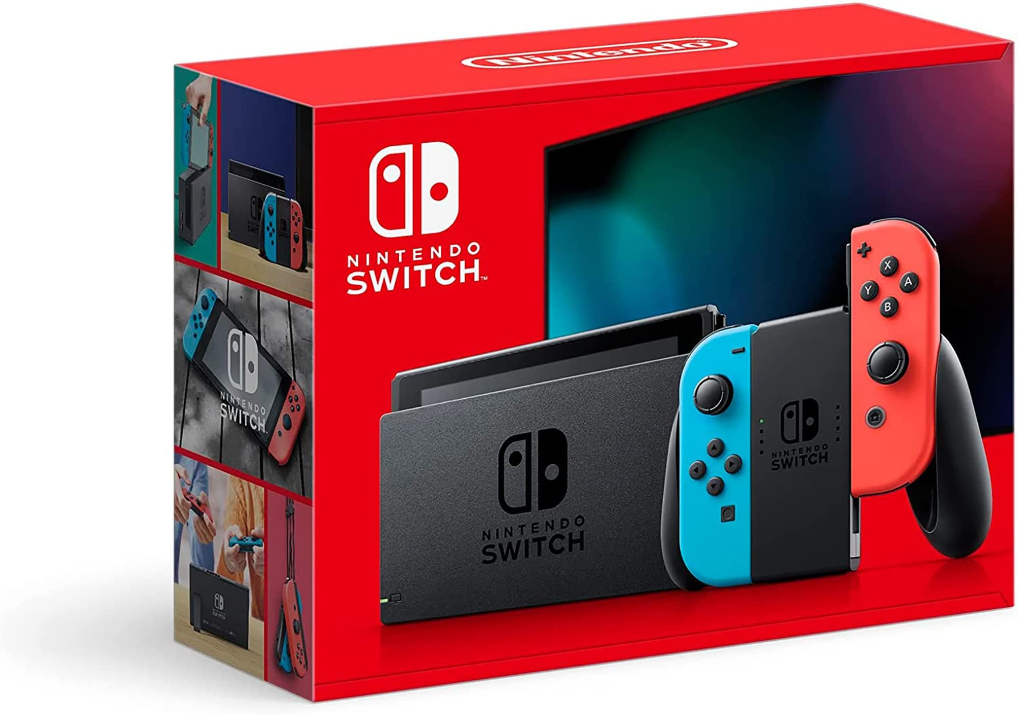 $276.00 Nintendo Switch with Neon Blue and Neon Red Joy Con $25 Amazon credit