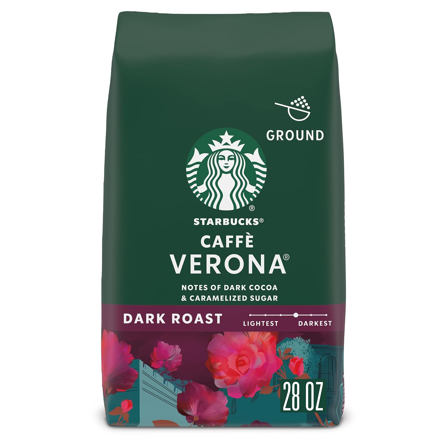 28-oz Starbucks 100 Arabica Dark Roast Ground Coffee Caffe Verona $10.75 w/ S S Free Shipping w/ Prime or on $35