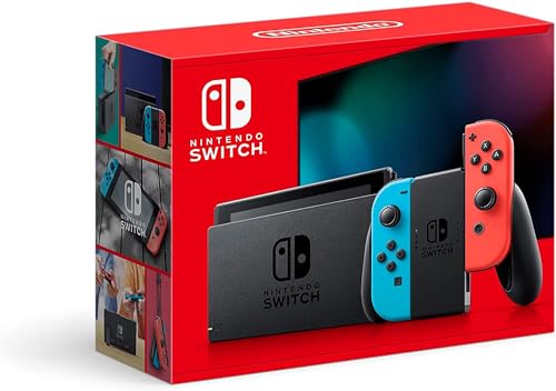 $299.00 Nintendo Switch with Neon Blue and Neon Red Joy Con $25 Amazon credit
