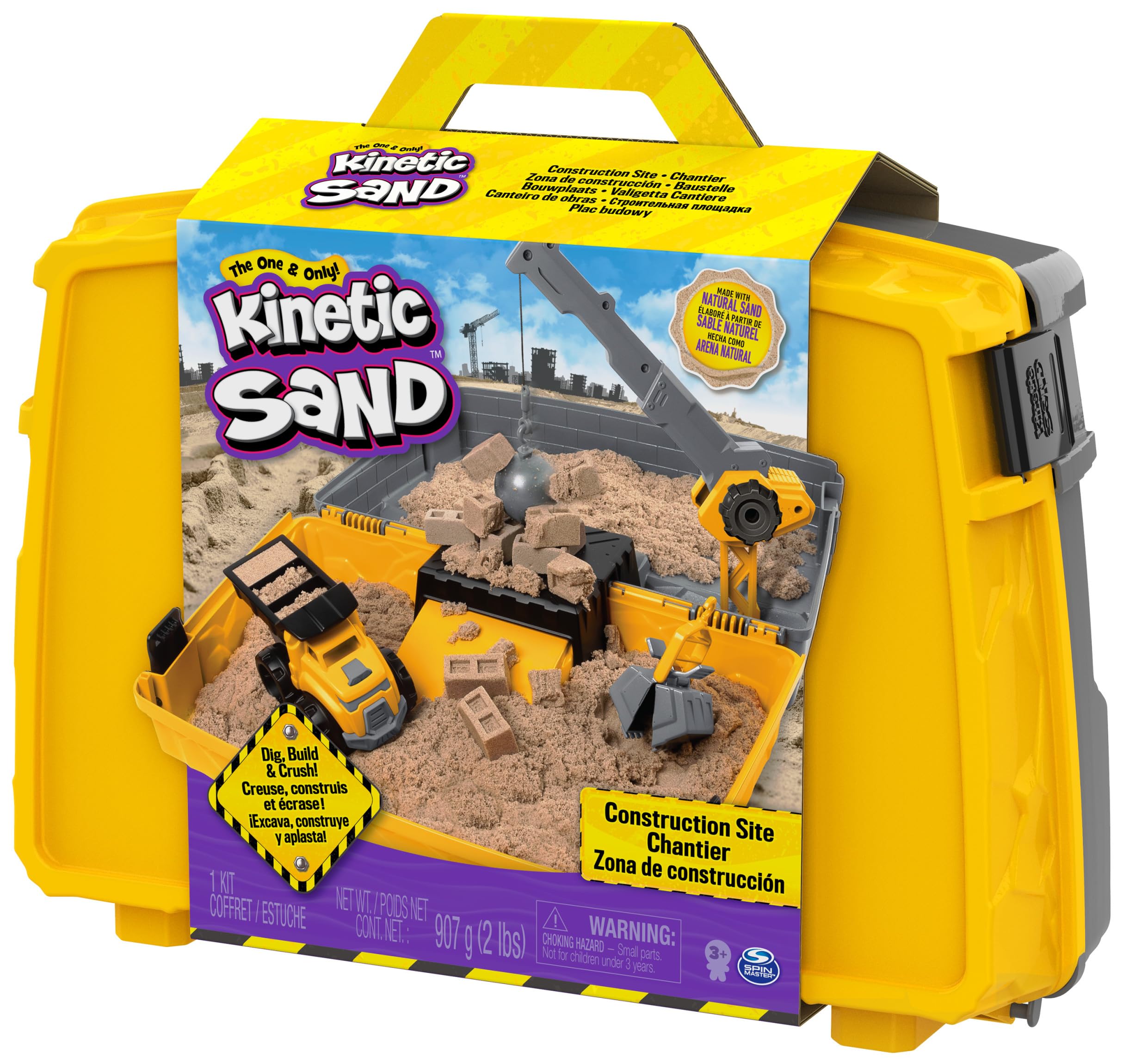2-LB Kinetic Sand Construction Site Folding Sandbox with Toy Truck $14.95 Free Shipping w/ Prime or on $35