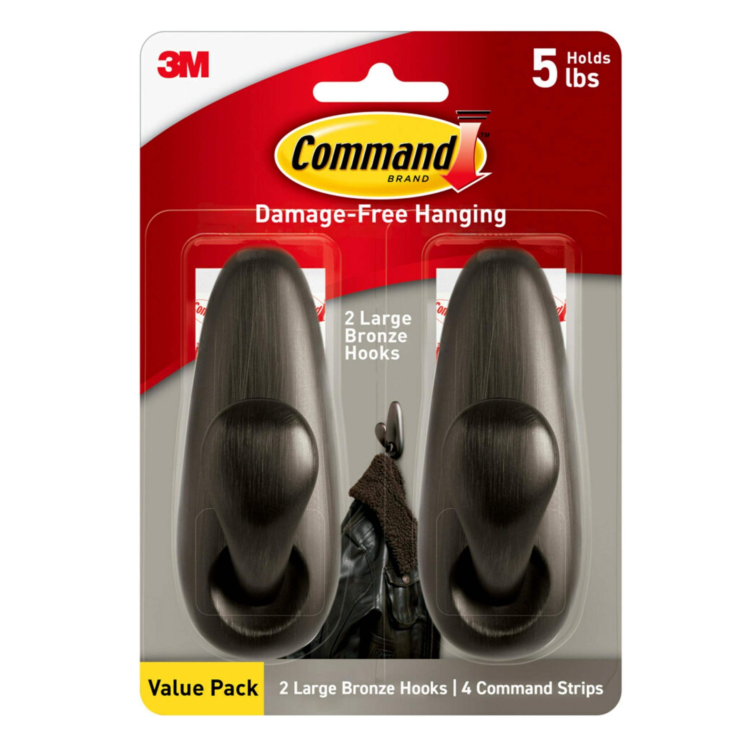 2-Pack 3M Command Forever Classic Large Metal Wall Hooks Bronze $8.50 Free Shipping w/ Prime or on $35