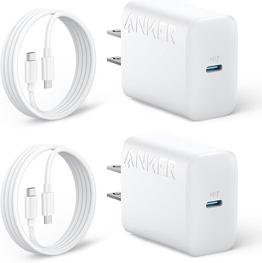 2-Pack Anker 25W USB-C Super Fast PPS Charger w/ 5 USB-C Cable $16