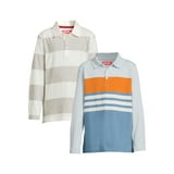 2-Pack Wrangler Boys Striped Long Sleeve Polo Shirt Sizes 4-18, Husky $9.03 $4.52 each Free S H w/ Walmart or $35