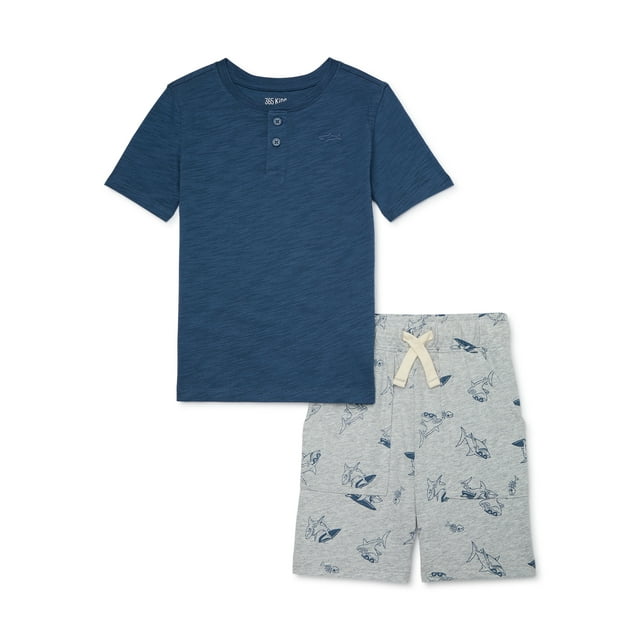 2-Piece 365 Kids from Garanimals Boys Henley Shirt Shorts Outfit Set $5.09 Free Shipping w/ Walmart or on $35