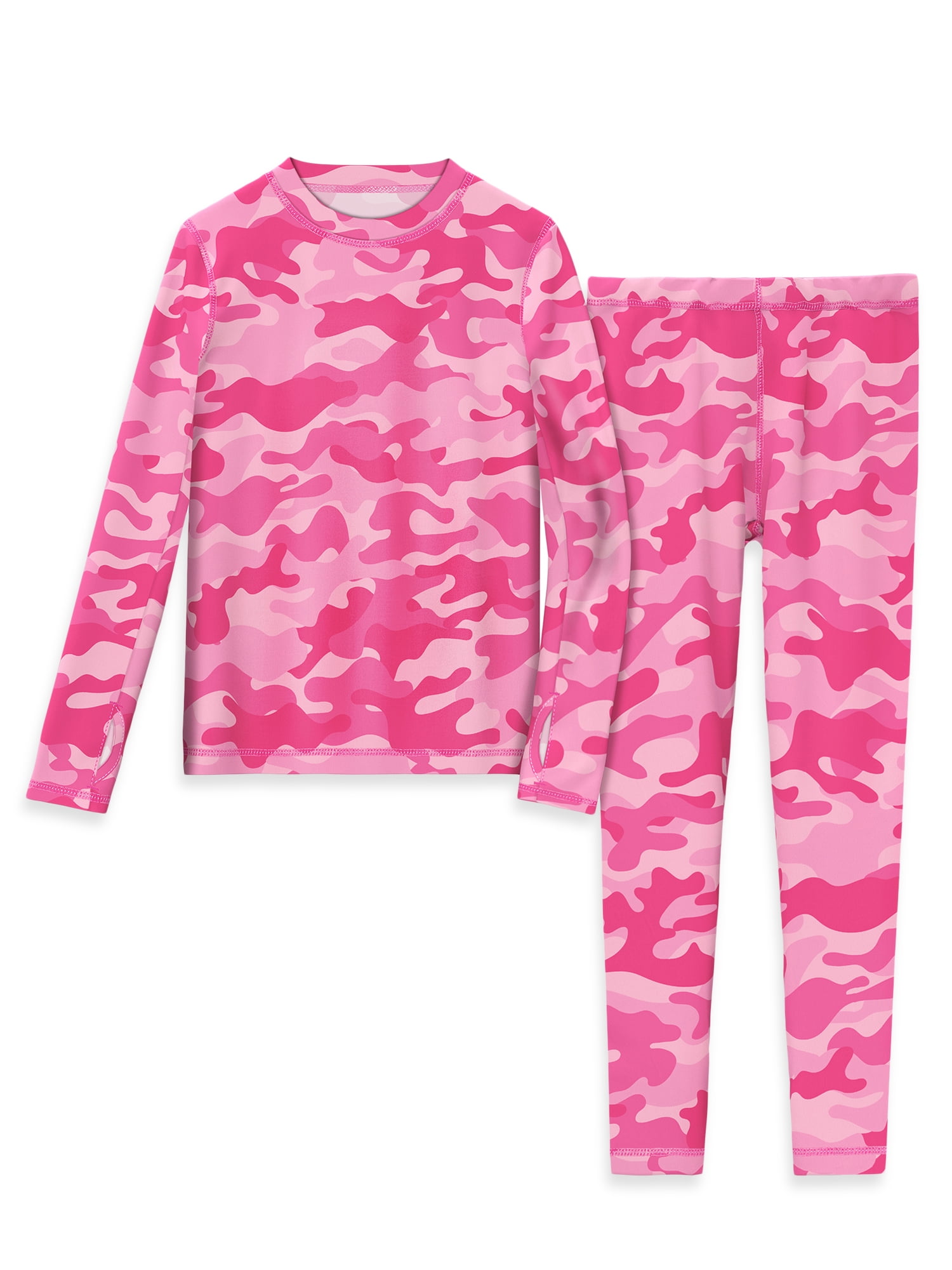2-Piece Athletic Works Girls Thermal Top Bottom Set Sizes XS-2XL $4.12 Free S H w/ Walmart or $35