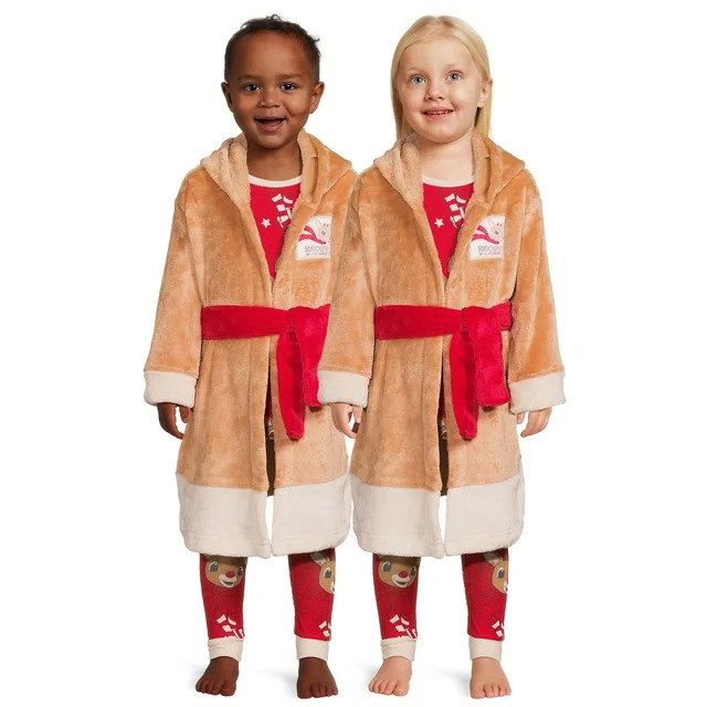 2-Piece Holiday Toddler Girls Elf Dress w/ Hat $1, 3-Piece Rudolph the Red Nosed Reindeer Pajamas Robe Set $4.77 More Fr