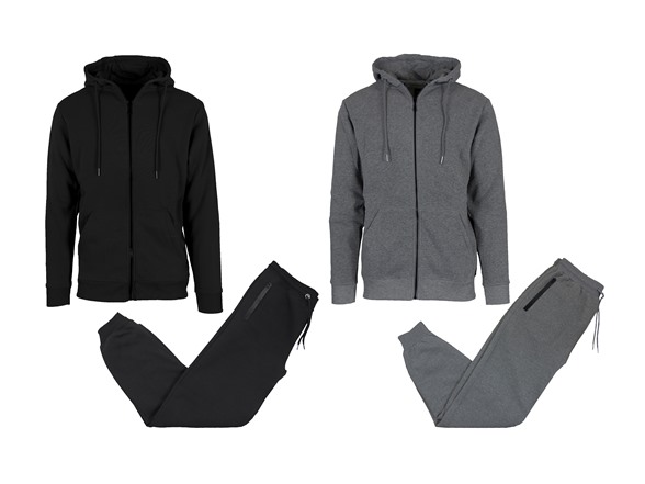 2-Sets Rudolph Mens or Womens Fleece-Lined Full Zip Hoodie Jogger Set 4-piece $21 Free Shipping w/ Prime