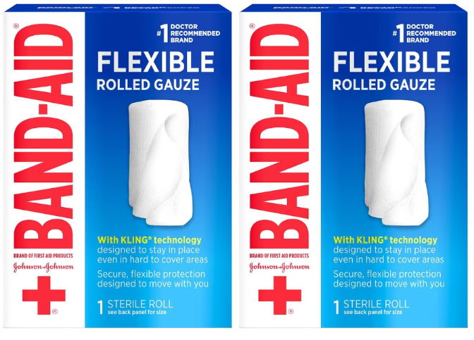 2 x 2.5 yds Band-Aid First Aid Product Flexible Gauze 2 for $0.66 $0.33 EA Free Store Pickup at Walgreens $10