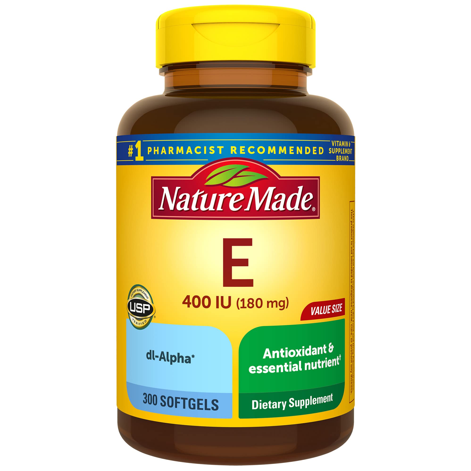 300-Count Nature Made Vitamin E 180 mg 400 IU Softgels for Antioxidant Support $8.40 w/ S S Free Shipping w/ Prime or on