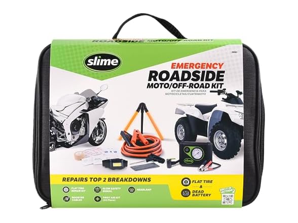 34-Piece Slime Roadside Emergency Kit for Motorcycles, ATVs and Off-Road Vehicles $25 Free Shipping w/ Prime