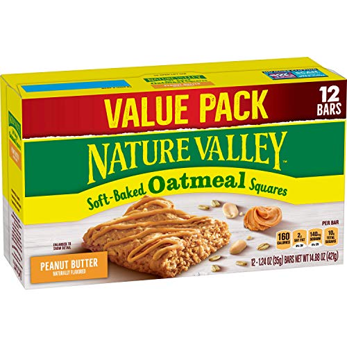 $3.55 /w S S Nature Valley Soft-Baked Oatmeal Squares, Peanut Butter, Snack Bars, 12 ct