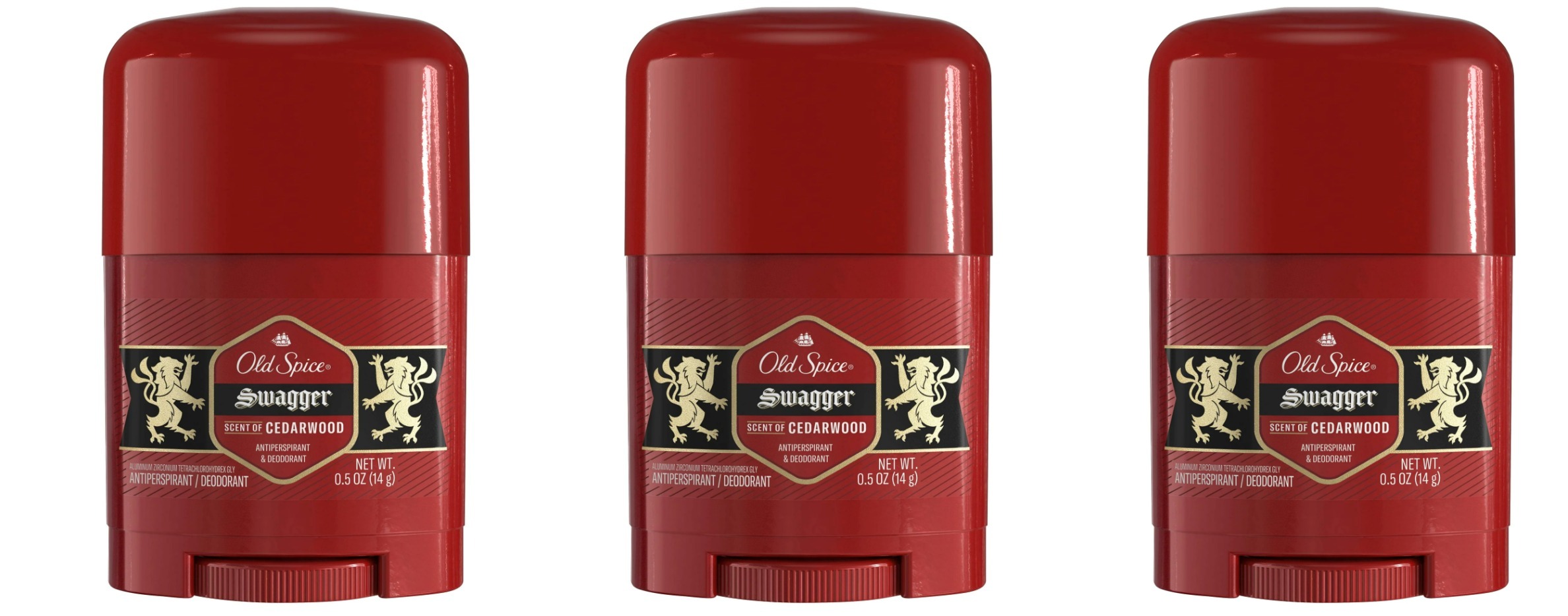 3-Count 0.5-Oz Mens Old Spice Red Collection Swagger Antiperspirant $5 Walmart Cash $4.41 Free Store Pickup